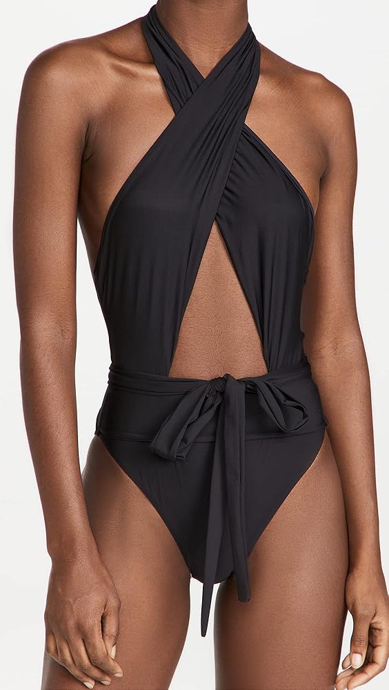 PQ Swim Women's Alex One Piece, Midnight, Black, S at Amazon